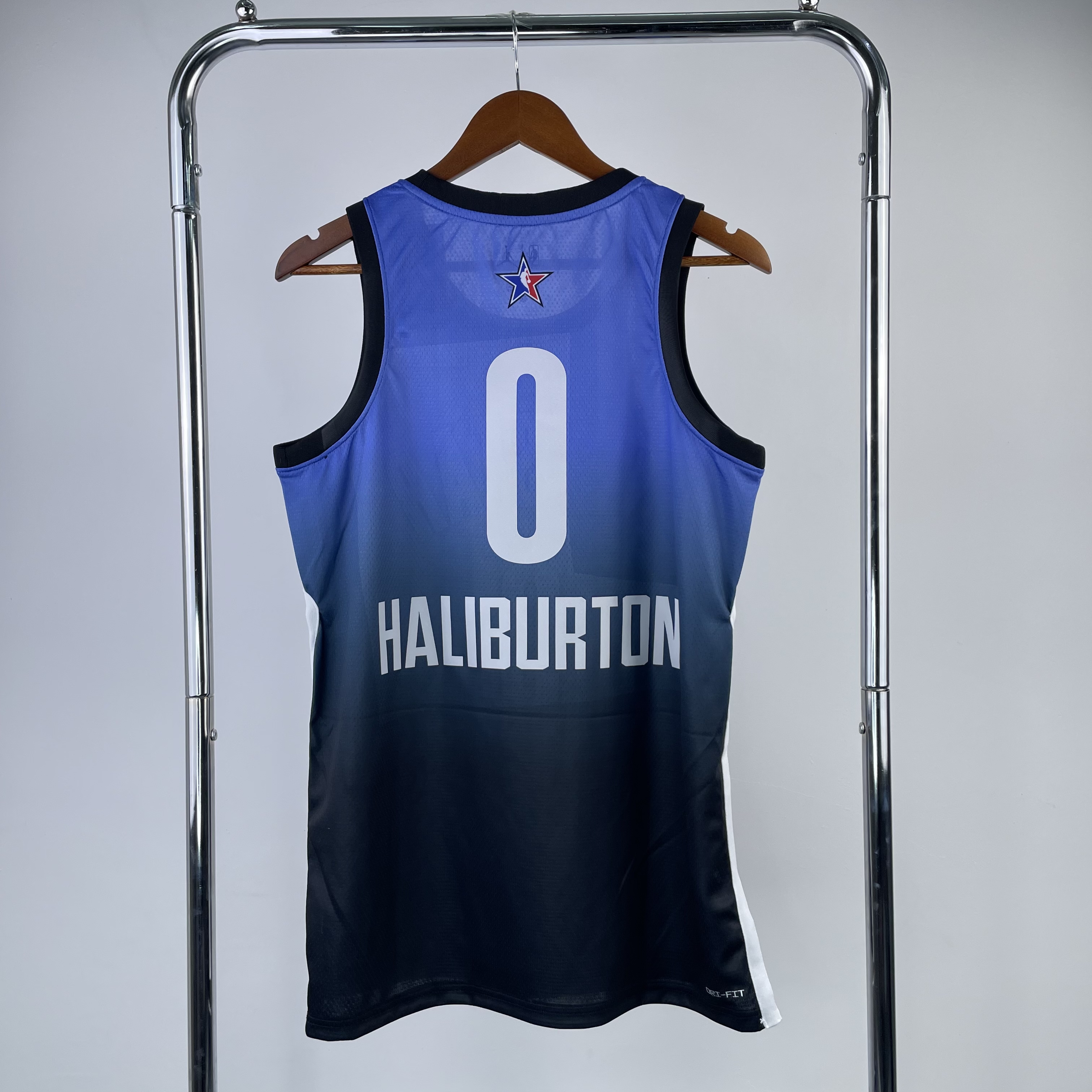 Men Indiana Pacers #0 Haliburton Blue All Star Jordan style Seasons 2023 NBA Jersey
